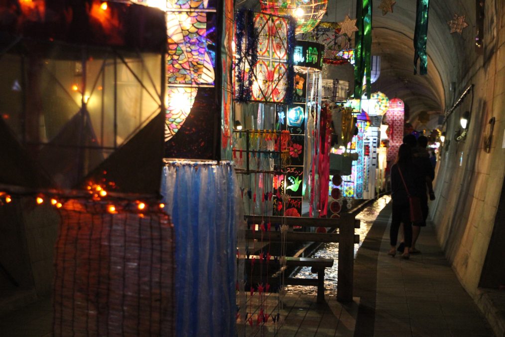 高森湧水トンネル七夕祭りと南阿蘇鉄道トロッコ列車